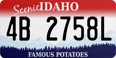ID license plate 4B2758L