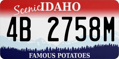 ID license plate 4B2758M