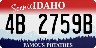 ID license plate 4B2759B
