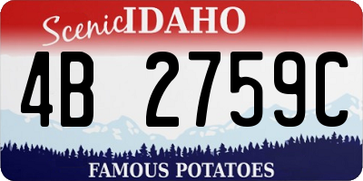ID license plate 4B2759C
