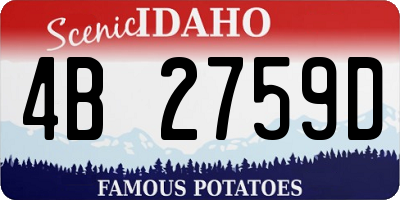 ID license plate 4B2759D