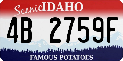 ID license plate 4B2759F