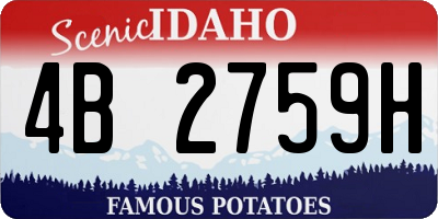 ID license plate 4B2759H