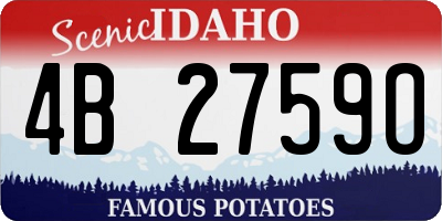ID license plate 4B2759O