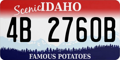 ID license plate 4B2760B