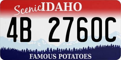 ID license plate 4B2760C
