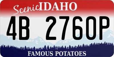 ID license plate 4B2760P