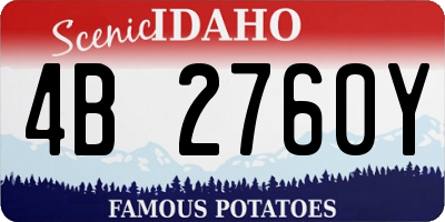 ID license plate 4B2760Y