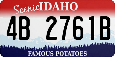 ID license plate 4B2761B