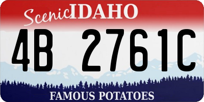 ID license plate 4B2761C