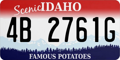 ID license plate 4B2761G