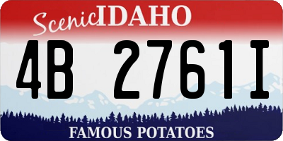 ID license plate 4B2761I