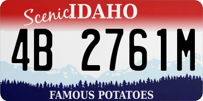 ID license plate 4B2761M
