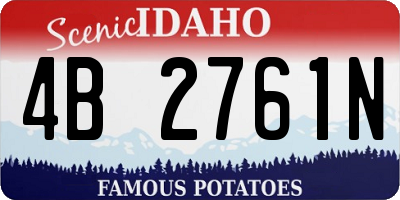 ID license plate 4B2761N
