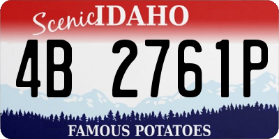 ID license plate 4B2761P