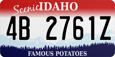 ID license plate 4B2761Z