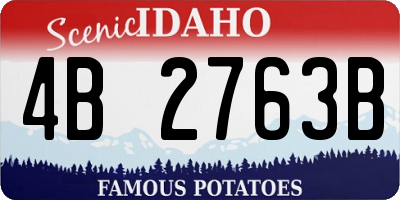 ID license plate 4B2763B