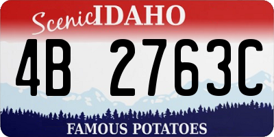 ID license plate 4B2763C
