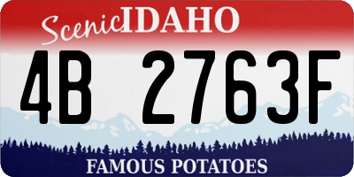 ID license plate 4B2763F