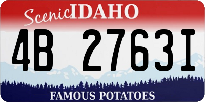 ID license plate 4B2763I