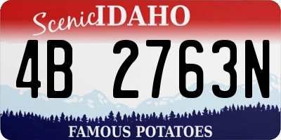 ID license plate 4B2763N