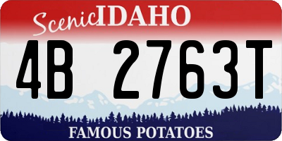 ID license plate 4B2763T