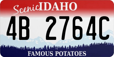ID license plate 4B2764C