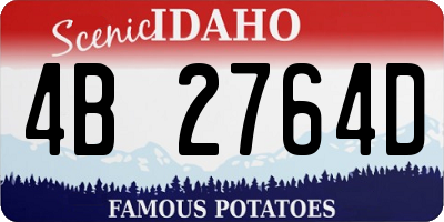 ID license plate 4B2764D
