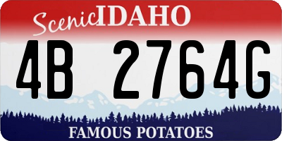 ID license plate 4B2764G