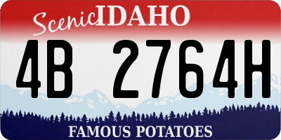 ID license plate 4B2764H