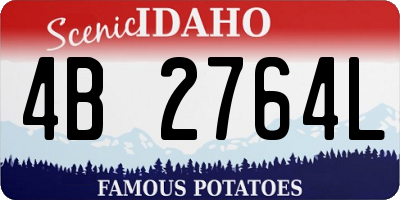 ID license plate 4B2764L
