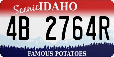 ID license plate 4B2764R