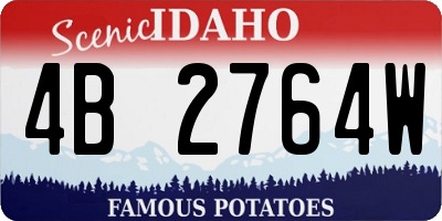 ID license plate 4B2764W