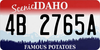 ID license plate 4B2765A