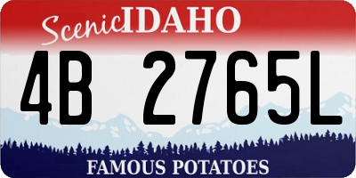 ID license plate 4B2765L
