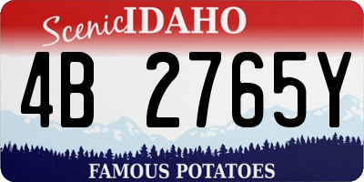 ID license plate 4B2765Y