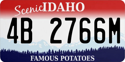 ID license plate 4B2766M