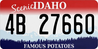 ID license plate 4B2766O