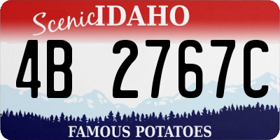 ID license plate 4B2767C