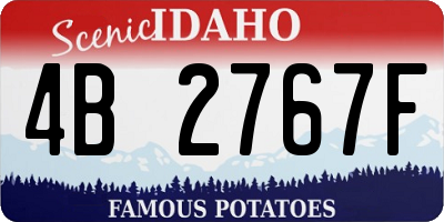 ID license plate 4B2767F