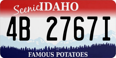 ID license plate 4B2767I