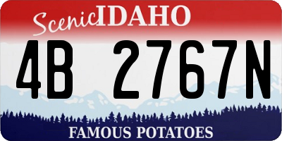 ID license plate 4B2767N
