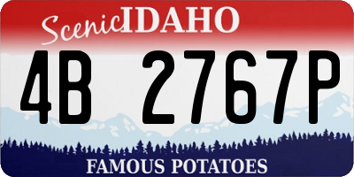 ID license plate 4B2767P