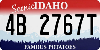 ID license plate 4B2767T
