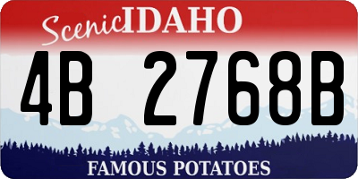 ID license plate 4B2768B