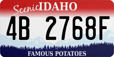 ID license plate 4B2768F