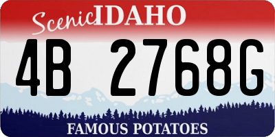 ID license plate 4B2768G
