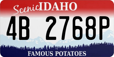 ID license plate 4B2768P