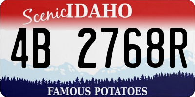 ID license plate 4B2768R