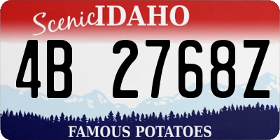 ID license plate 4B2768Z